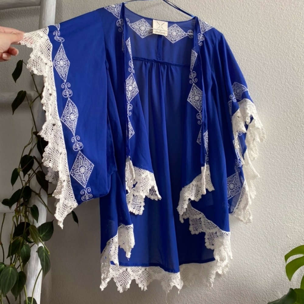 Urban Outfitters Pins and Needles Crochet Kimono